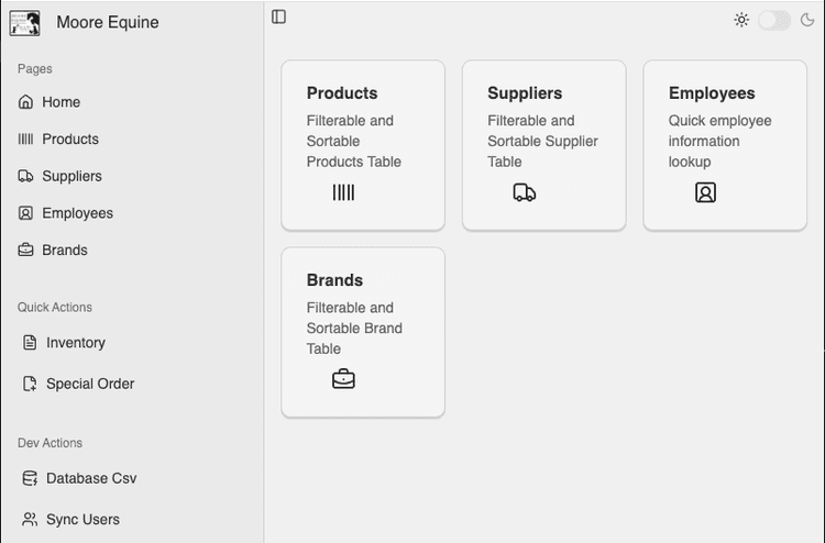 Interal Website Home